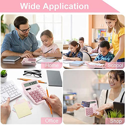 Podokas 5.9" x 4.72" 01Pink LCD Basic Calculator