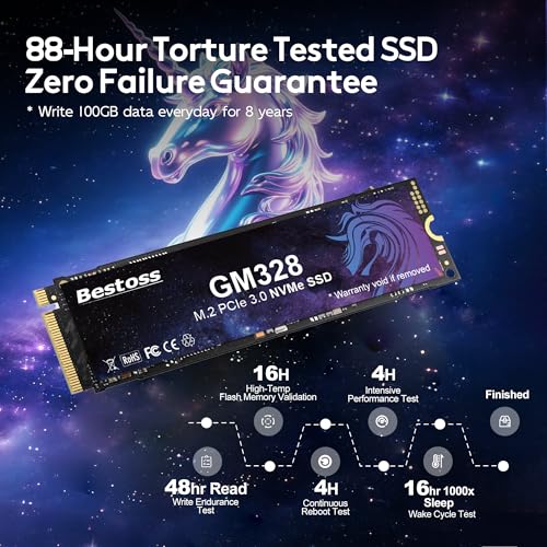 Bestoss 512GB GM328 PCIe x 4 NVMe M.2 SSD Internal Solid State Drive