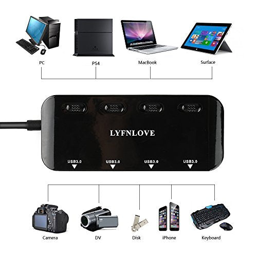 LYFNLOVE 4-Port USB Hub USB 3.0 Model HUB024