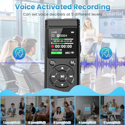 Tonfarb 136GB A20 Digital Voice Recorder with Noise Reduction