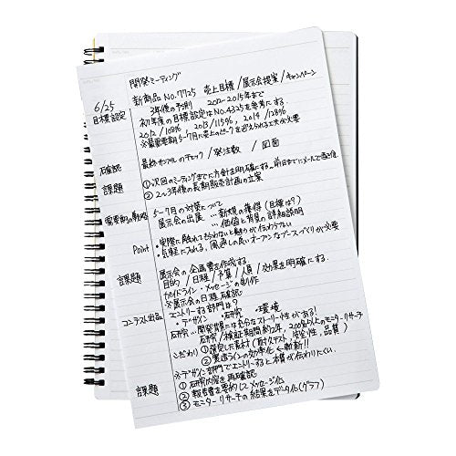 Maruman 9.92" x 7.05" Notebook - 160 Pages, Ruled, Micro-Perforation, Polypropylene Cover, Black