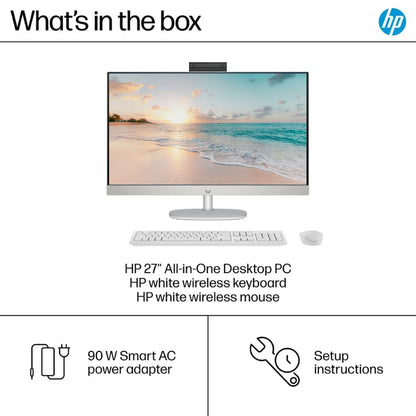 HP 27" All-In-One Desktop Computer Ryzen 5 7520U 1920x1080 IPS LED