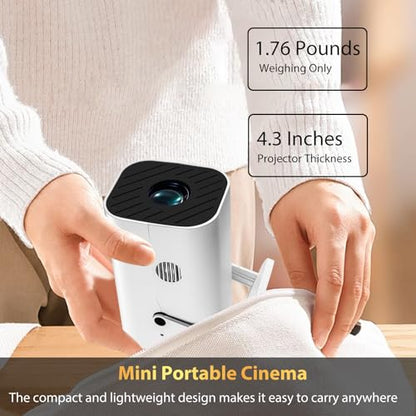 YGSKK 8" x 4" x 4" 1080p 300 ANSI Lumen LED Portable Projector