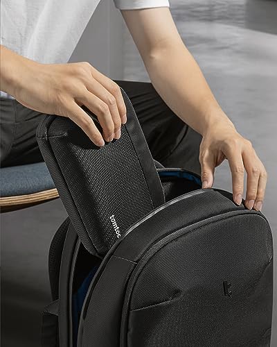 tomtoc S T13S1D1 Zipper Cable Organizer Pouch, Black, Nature Pattern, 2.11 Liters Capacity