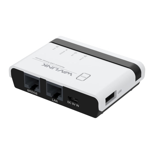 WAVLINK Wireless Print Server 2025 USB WiFi Print Server Wired/Wireless/Standalone Modes