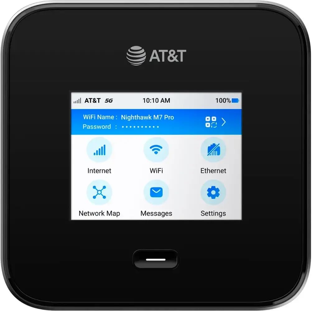 NETGEAR MR7400 5G 5800 Mbps Tri-Band WiFi 7 Mobile Hotspot, ENHANCED 5G SPEEDS, Internal Antenna, 2000 sq. ft. Coverage