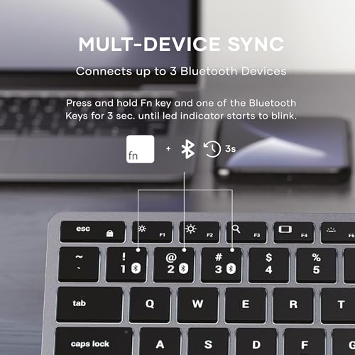 Satechi 11.93 x 5.83 x 1.46 inches ST-BTSX1M Bluetooth Keyboard
