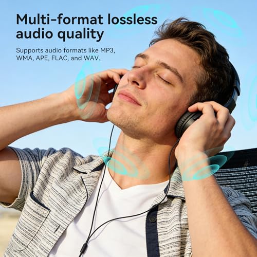 AGPTEK 0.96 Inches A55PL MP3 Player 64GB Storage LED Display FM Radio