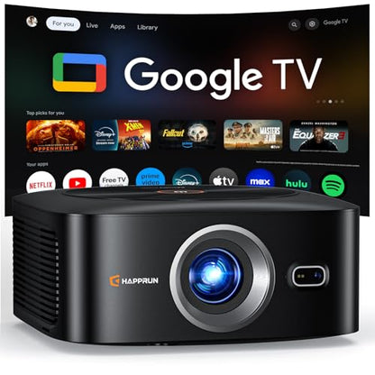 HAPPRUN 200" J7 Pro 1920x1080 1500 ANSI LCD Portable Projector
