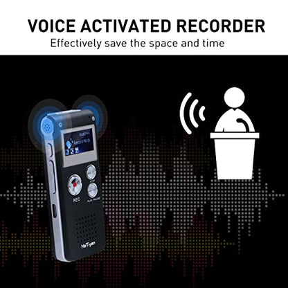 HoTiyan 1.1 Inches H-10001 Digital Voice Recorder USB 2.0 MP3/WAV Audio Recorder