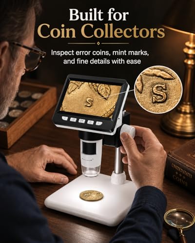 AOPICK 4.3" 307-B Digital Microscope 1000X USB-C Rechargeable LED