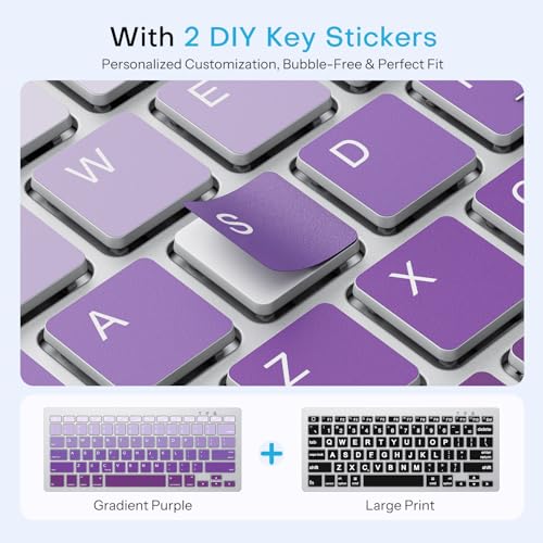 OMOTON Compact Wireless Bluetooth Keyboard with Adjustable Stand for iPad