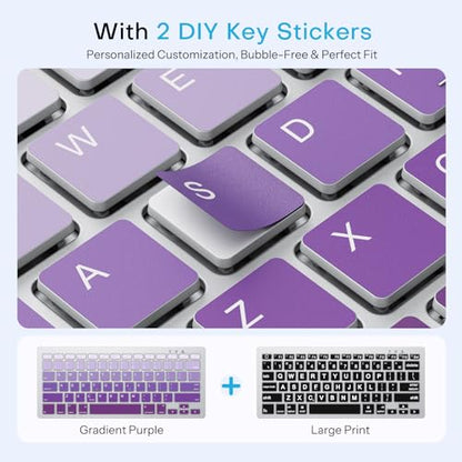 OMOTON Compact Wireless Bluetooth Keyboard with Adjustable Stand for iPad