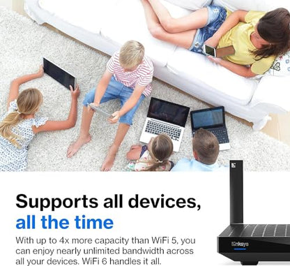 Linksys AX2200 Dual-Band Mesh Wi-Fi Router 2200 Mbps 1500 sq ft Wireless Connectivity