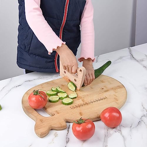 EDWOL 4.92 Inch Wooden Safe Knife 3.1394 Ounce Kids Kitchen Tool