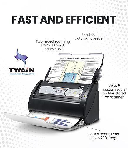 Plustek PS188 Document Scanner 600 dpi USB