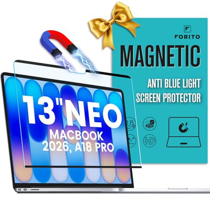 F FORITO 13 Inch MacBook Neo 2026 A3404 99% Clarity Anti Glare Scratch Resistant Screen Protector