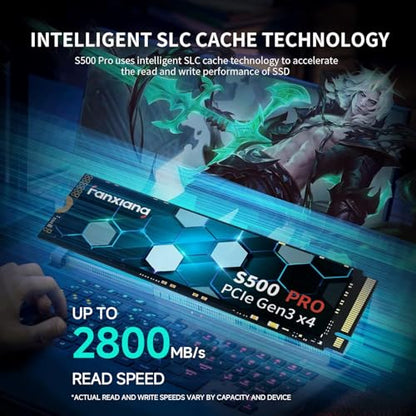 Fanxiang 256GB S500 Pro NVMe SSD M.2 PCIe Gen3x4 2280 Internal Solid State Drive - 3000MB/s