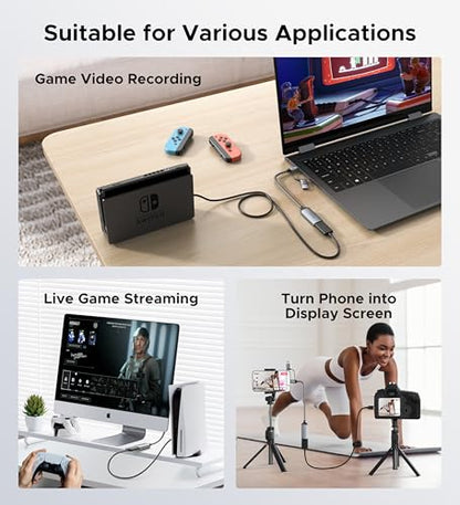 Warrky 2-in-1 USB 3.0 Capture Card WARRKY-AV-CC03 1080p 60FPS HDMI