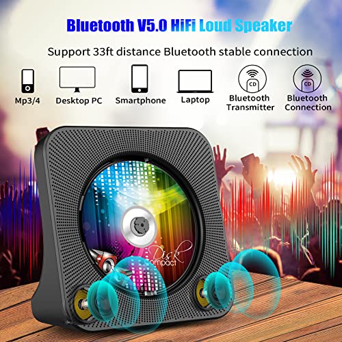 Gueray 7.44x7.44 KC-806 Stereo Bluetooth CD Player