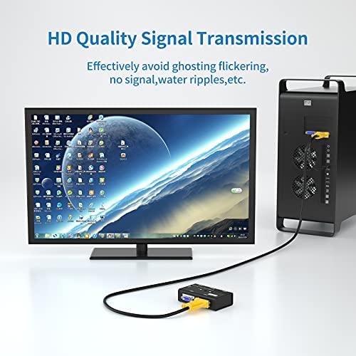 MT-VIKI 6ft KV18-2 USB VGA KVM Cable Connector Male-to-Male Data Transfer Indoor
