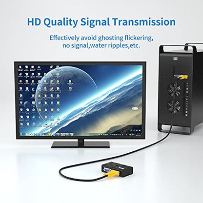 MT-VIKI 6ft KV18-2 USB VGA KVM Cable Connector Male-to-Male Data Transfer Indoor