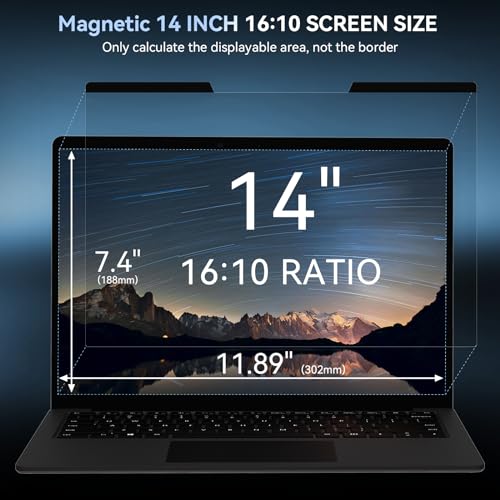 Mamol 14 Inches CX-1610-13.3 Anti-Spy Magnetic Privacy Screen