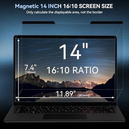 Mamol 14 Inches CX-1610-13.3 Anti-Spy Magnetic Privacy Screen