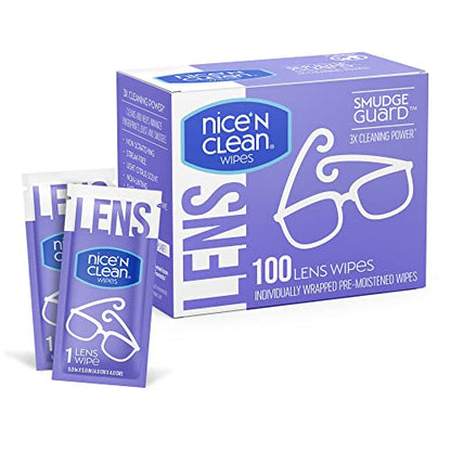 Nice 'N Clean 100 Count X0001B100CH Lens Cleaning Wipes Box - Citrus Scented