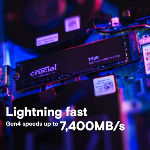 Crucial 2TB CT2000T500SSD8 PCIe Gen4 NVMe Solid State Drive M.2