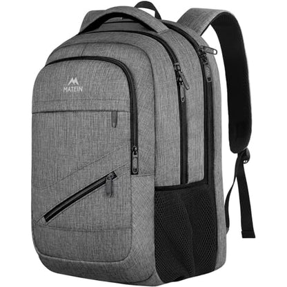 MATEIN 17 Inch 103500GRY Travel Laptop Backpack, Water Resistant TSA Large Computer Business Bag