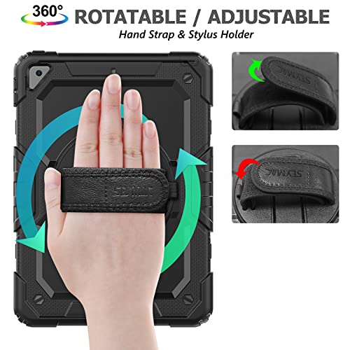 SEYMAC Stock Case for iPad 9th/8th/7th Generation 10.2 inches Black Model Y2SD-iPad10.2bl