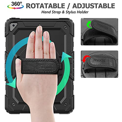 SEYMAC Stock Case for iPad 9th/8th/7th Generation 10.2 inches Black Model Y2SD-iPad10.2bl