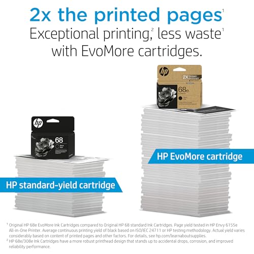 HP Original Black Ink Cartridge 7FP21TN Compatible with Envy 6152e, 6155e, 6552e, 6555e, 6558e