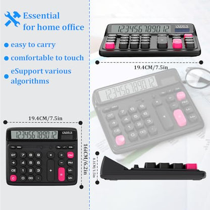 yxzzhx 5 Inch Black DS-200ML LCD Business&Financial Desk Calculator