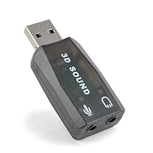 VizGiz 3 Pack USB Sound Card Adapter 5.1 Channel 3D External USB to 3.5mm Audio Jack