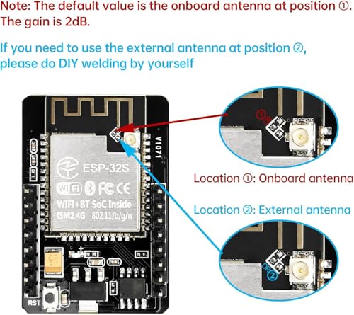 Aideepen 2-Pack ESP32 CAM Development Board 512KB Memory 240MHz Dual Core Microcontroller FreeRTOS