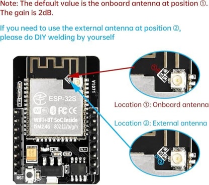 Aideepen 2-Pack ESP32 CAM Development Board 512KB Memory 240MHz Dual Core Microcontroller FreeRTOS