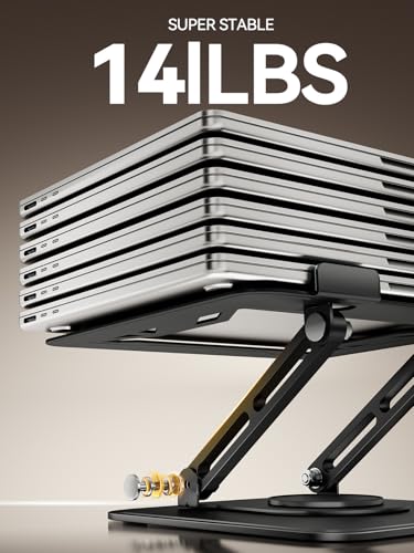Tounee 10-15.6" Laptop Stand LS21A Black Desk Mount with 360° Rotation