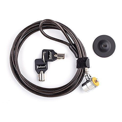 RUBAN 6.2ft 8541558657 USB Lightning Security Cable Lock - Male-to-Female Tangle Free for Indoor/Outdoor Use