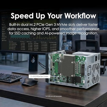 QNAP Intel Pentium Gold 2-Core 8GB Desktop NAS Diskless