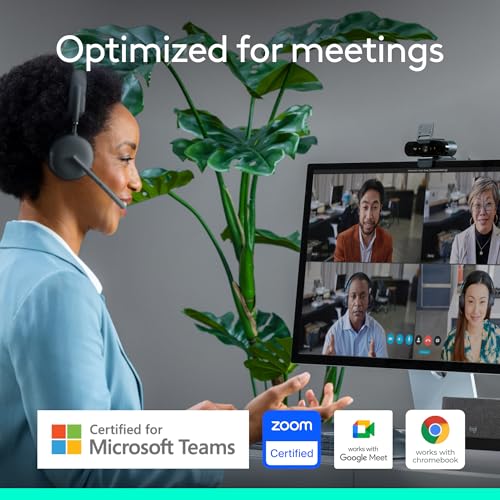 Logitech 960-001419 4K Webcam 3840x2160 30fps CMOS USB-A USB-C Manual Focus Webcam