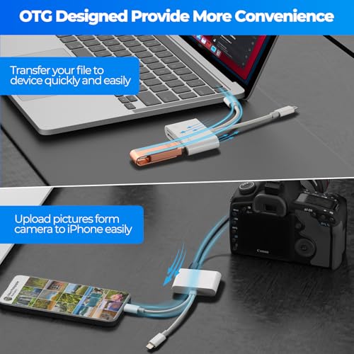 WEZAFO SD Card Reader WZF-DUAL-SLOT-OTG, 2 Ports, USB 2.0, White