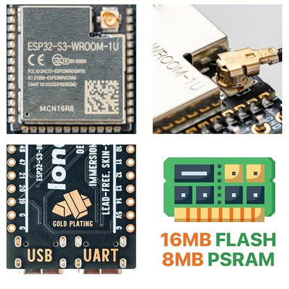 Lonely Binary 16MB ESP32-S3 IPEX (N16R8) WiFi Bluetooth 240MHz Dual-Core Development Board