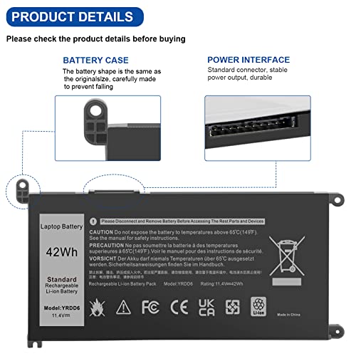 TREE.NB YRDD6 1VX1H Battery 11.4V 42Wh Lithium Polymer