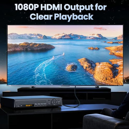 Desobry Compact HDMI DVD Player Model Standard Version 1920x1080 Multi-Format Playback