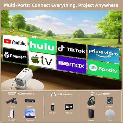 Sainyer Portable Mini Projector Q100 1920 x 1080 1500 Lumen LCD