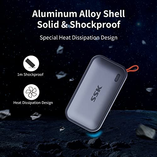 SSK Portable 500GB External Solid State Drive SD500 USB 3.2 Gen 2 1050 MB/s