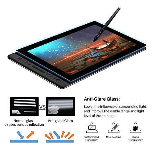 HUION Kamvas Pro 16 15.6 inch 1920x1080 LCD Graphics Tablet with USB Connectivity