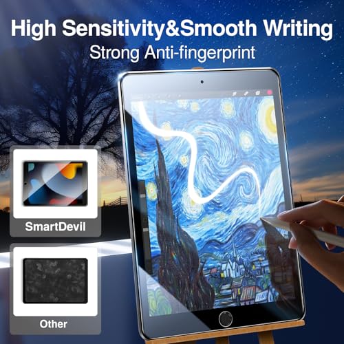 SMARTDEVIL 2 Pack 10.2 Inch Tempered Glass Screen Protector for iPad 9th/8th/7th Gen Model Number: SM-Screen Protector 9H Clarity HD